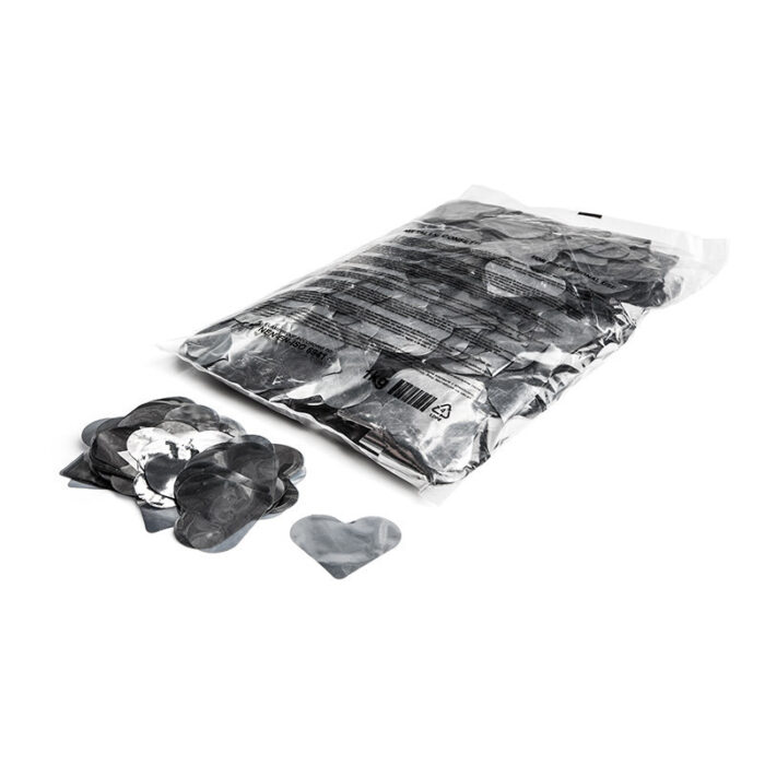 TCM FX - Metallic Konfetti Szív Ø 55mm - Silver - 1 kg